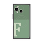 プレミアムスクエアケース with SnapMag［ オリジナル - initial two tone - F green ］