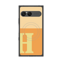 プレミアムスクエアケース with SnapMag［ オリジナル - initial two tone - H orange ］