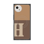 プレミアムスクエアケース with SnapMag［ オリジナル - initial two tone - H brown ］