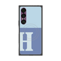プレミアムスクエアケース with SnapMag［ オリジナル - initial two tone - H blue ］
