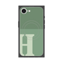 プレミアムスクエアケース with SnapMag［ オリジナル - initial two tone - H green ］