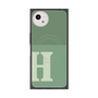 プレミアムスクエアケース with SnapMag［ オリジナル - initial two tone - H green ］