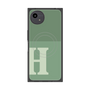 プレミアムスクエアケース with SnapMag［ オリジナル - initial two tone - H green ］