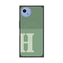 プレミアムスクエアケース with SnapMag［ オリジナル - initial two tone - H green ］