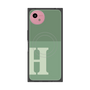 プレミアムスクエアケース with SnapMag［ オリジナル - initial two tone - H green ］