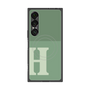 プレミアムスクエアケース with SnapMag［ オリジナル - initial two tone - H green ］