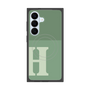 プレミアムスクエアケース with SnapMag［ オリジナル - initial two tone - H green ］