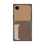 プレミアムスクエアケース with SnapMag［ オリジナル - initial two tone - I brown ］