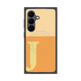 プレミアムスクエアケース with SnapMag［ オリジナル - initial two tone - J orange ］