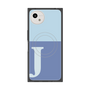プレミアムスクエアケース with SnapMag［ オリジナル - initial two tone - J blue ］
