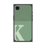 プレミアムスクエアケース with SnapMag［ オリジナル - initial two tone - K green ］