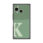プレミアムスクエアケース with SnapMag［ オリジナル - initial two tone - K green ］