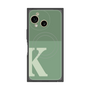 プレミアムスクエアケース with SnapMag［ オリジナル - initial two tone - K green ］
