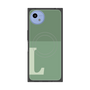 プレミアムスクエアケース with SnapMag［ オリジナル - initial two tone - L green ］