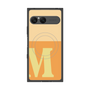プレミアムスクエアケース with SnapMag［ オリジナル - initial two tone - M orange ］