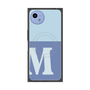 プレミアムスクエアケース with SnapMag［ オリジナル - initial two tone - M blue ］