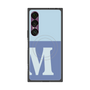 プレミアムスクエアケース with SnapMag［ オリジナル - initial two tone - M blue ］