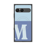 プレミアムスクエアケース with SnapMag［ オリジナル - initial two tone - M blue ］