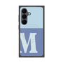 プレミアムスクエアケース with SnapMag［ オリジナル - initial two tone - M blue ］