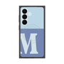 プレミアムスクエアケース with SnapMag［ オリジナル - initial two tone - M blue ］