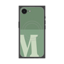 プレミアムスクエアケース with SnapMag［ オリジナル - initial two tone - M green ］