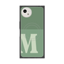 プレミアムスクエアケース with SnapMag［ オリジナル - initial two tone - M green ］