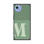 プレミアムスクエアケース with SnapMag［ オリジナル - initial two tone - M green ］