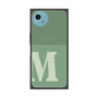 プレミアムスクエアケース with SnapMag［ オリジナル - initial two tone - M green ］