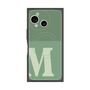 プレミアムスクエアケース with SnapMag［ オリジナル - initial two tone - M green ］
