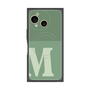 プレミアムスクエアケース with SnapMag［ オリジナル - initial two tone - M green ］