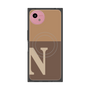 プレミアムスクエアケース with SnapMag［ オリジナル - initial two tone - N brown ］