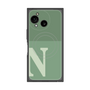 プレミアムスクエアケース with SnapMag［ オリジナル - initial two tone - N green ］