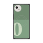 プレミアムスクエアケース with SnapMag［ オリジナル - initial two tone - O green ］