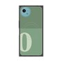プレミアムスクエアケース with SnapMag［ オリジナル - initial two tone - O green ］
