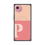 プレミアムスクエアケース with SnapMag［ オリジナル - initial two tone - P pink ］