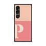 プレミアムスクエアケース with SnapMag［ オリジナル - initial two tone - P pink ］