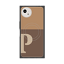 プレミアムスクエアケース with SnapMag［ オリジナル - initial two tone - P brown ］