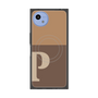 プレミアムスクエアケース with SnapMag［ オリジナル - initial two tone - P brown ］