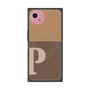 プレミアムスクエアケース with SnapMag［ オリジナル - initial two tone - P brown ］