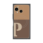 プレミアムスクエアケース with SnapMag［ オリジナル - initial two tone - P brown ］