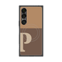 プレミアムスクエアケース with SnapMag［ オリジナル - initial two tone - P brown ］