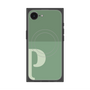 プレミアムスクエアケース with SnapMag［ オリジナル - initial two tone - P green ］