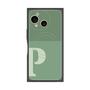 プレミアムスクエアケース with SnapMag［ オリジナル - initial two tone - P green ］