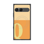プレミアムスクエアケース with SnapMag［ オリジナル - initial two tone - Q orange ］