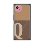 プレミアムスクエアケース with SnapMag［ オリジナル - initial two tone - Q brown ］