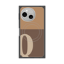 プレミアムスクエアケース with SnapMag［ オリジナル - initial two tone - Q brown ］