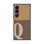 プレミアムスクエアケース with SnapMag［ オリジナル - initial two tone - Q brown ］