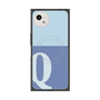 プレミアムスクエアケース with SnapMag［ オリジナル - initial two tone - Q blue ］