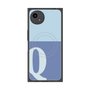プレミアムスクエアケース with SnapMag［ オリジナル - initial two tone - Q blue ］