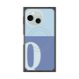 プレミアムスクエアケース with SnapMag［ オリジナル - initial two tone - Q blue ］